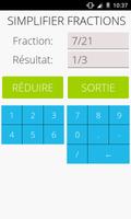 simplifier les fractions Affiche