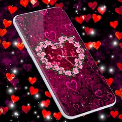 Hearts Love Clock Wallpapers APK download