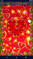 Hearts Love Clock Wallpapers capture d'écran 2