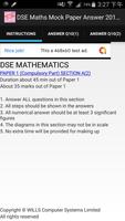 DSE Maths Mock Paper Answer 20 اسکرین شاٹ 1