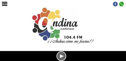 Andina Stereo 104.4 FM Affiche