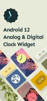 Android 12 Analog Clock Widget Affiche