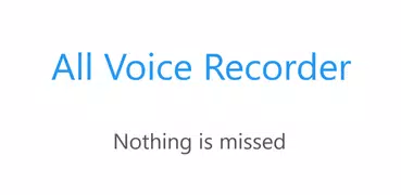 All Voice Recorder - Dictaphon