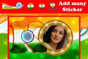 ABCD Indian Flag Letter Photo Frame syot layar 3