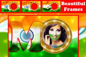ABCD Indian Flag Letter Photo Frame syot layar 2