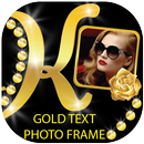 Gold Alphabet Text Photo Frame APK