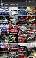 Keep Calm and love Cars Affiche