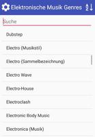 Elektronische Musik Genres Plakat