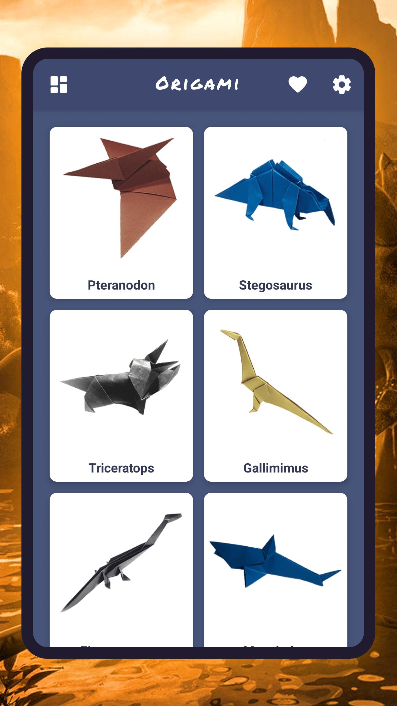 Descarga de APK de Dinosaurios de origami para Android Descarga de APK de Dinosaurios de origami para Android