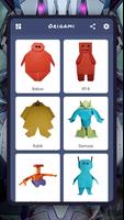 Origami robot, DIY paper craft poster