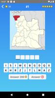 Angola: Regions & Provinces Map Quiz Game Affiche