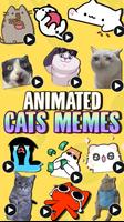 WASticker Gatos Animado Meme โปสเตอร์