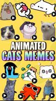 WASticker Cats Animated meme poster