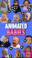 ANIMATED Babies WastickerApps โปสเตอร์