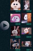 Snowball Rabbit Stickers Ekran Görüntüsü 2