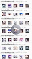 Snowball Rabbit Stickers تصوير الشاشة 3