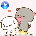 Animated Peach Goma stickers WAStickerApps-icoon