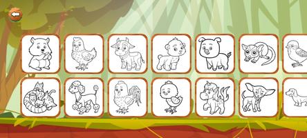 Hayvan Boyama App For Kids Ekran Görüntüsü 1