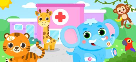 动物医院 儿童游戏 : 动物 动物园游戏 2岁-5岁 海报