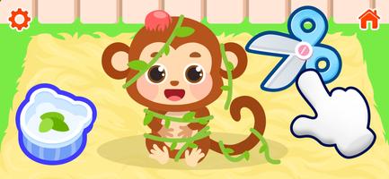 动物医院 儿童游戏 : 动物 动物园游戏 2岁-5岁 截图 3