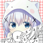 Anime Tinta- Cor por número ícone