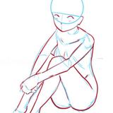 Anime Girl Pose Sitting icon