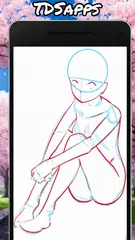 Anime Girl Pose Sitting APK download