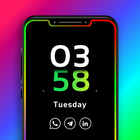 reloj siempre en pantalla icono