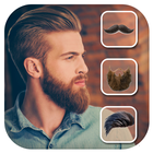 Men Hair Mustache Style -  Boy Photo Editor icône