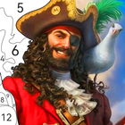 Pirates Adult Coloring Book أيقونة