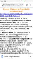 Negotiable Instrument Act (Up to 2018) capture d'écran 1