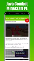 JAVA COMBAT Mod for Minecraft Ekran Görüntüsü 1