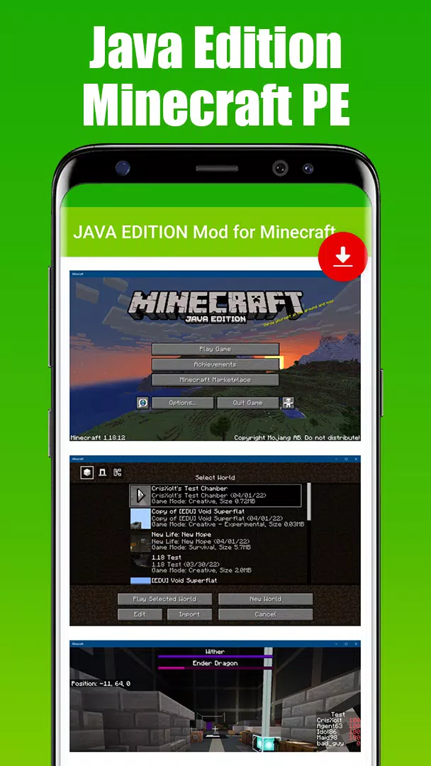 Minecraft Java Edition APK (Android Game, Java Edition)