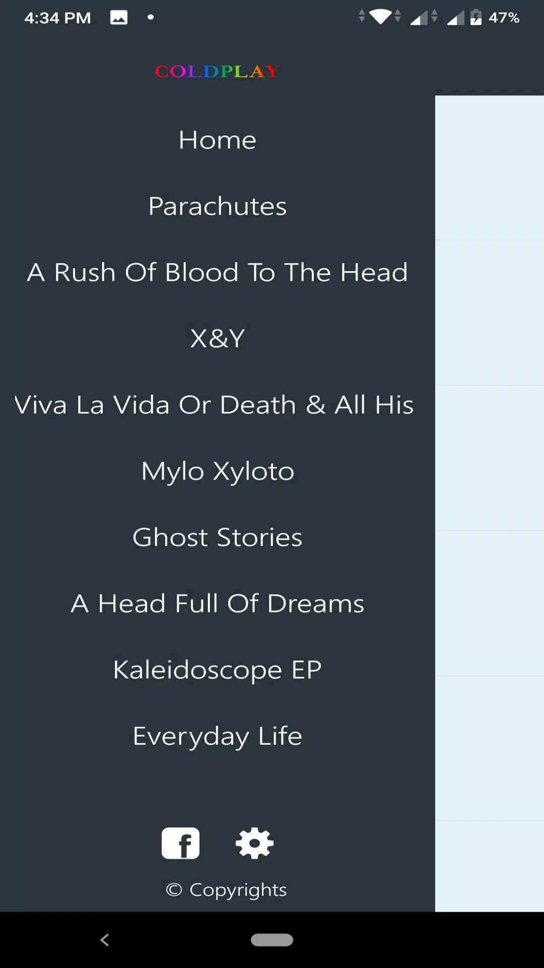 Descarga de APK de Coldplay discography para Android