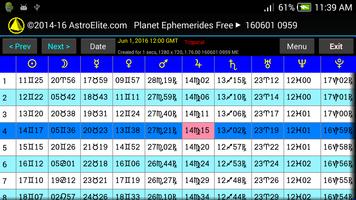 Planet Ephemeris X screenshot 3