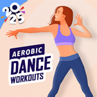 Exercício de dança aeróbica ícone