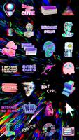 Aesthetic محرر الصور: ملصقات Vaporwave تصوير الشاشة 1