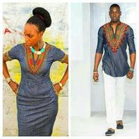 African Couple Outfits पोस्टर