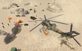 هجوم جوي بطائرة هليكوبتر حربية الملصق