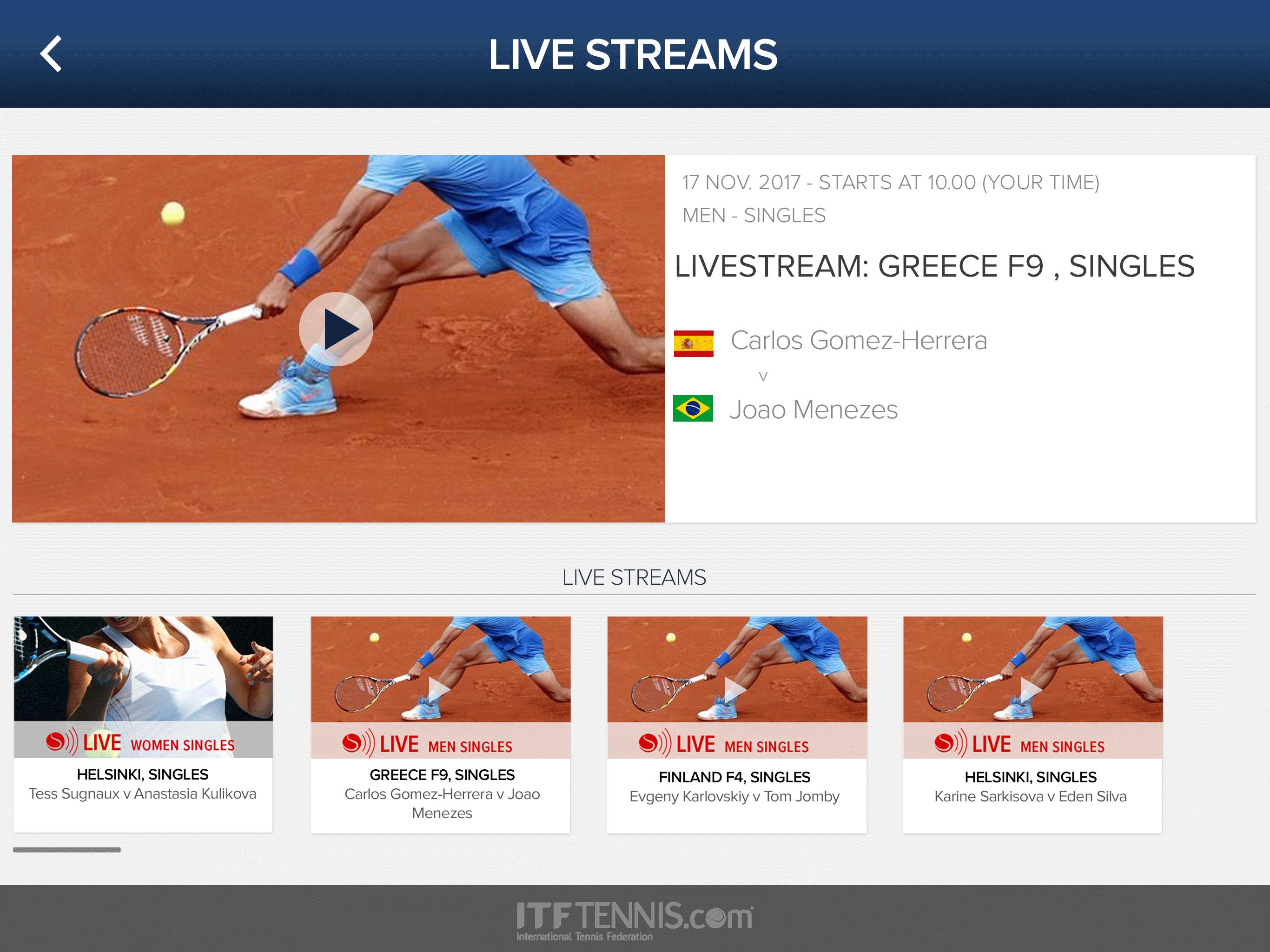 ITF Live Scores for Android - APK Download