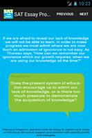 sat essay prompts - FREE تصوير الشاشة 1