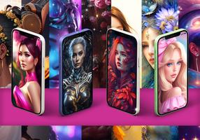 Girls AI generated wallpapers penulis hantaran