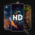 Black Wallpapers HD Live 4k biểu tượng