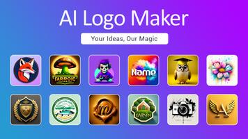 Logo desain AI Logo Maker edit poster