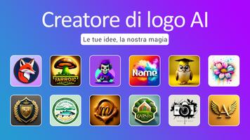 Poster Crea logo AI Loghi design 3d