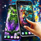 AI wallpapers neon animals icône