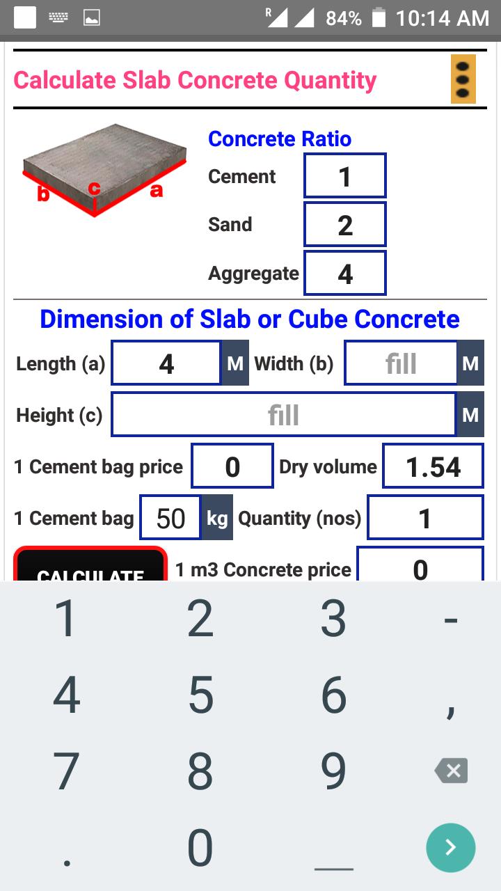 Concrete Calculator for Android - APK Download