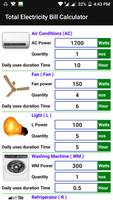 Electricity Cost, Units and Bi capture d'écran 1