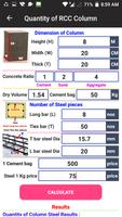 RCC Concrete Column Calculator ảnh chụp màn hình 1