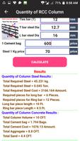 RCC Concrete Column Calculator ảnh chụp màn hình 2